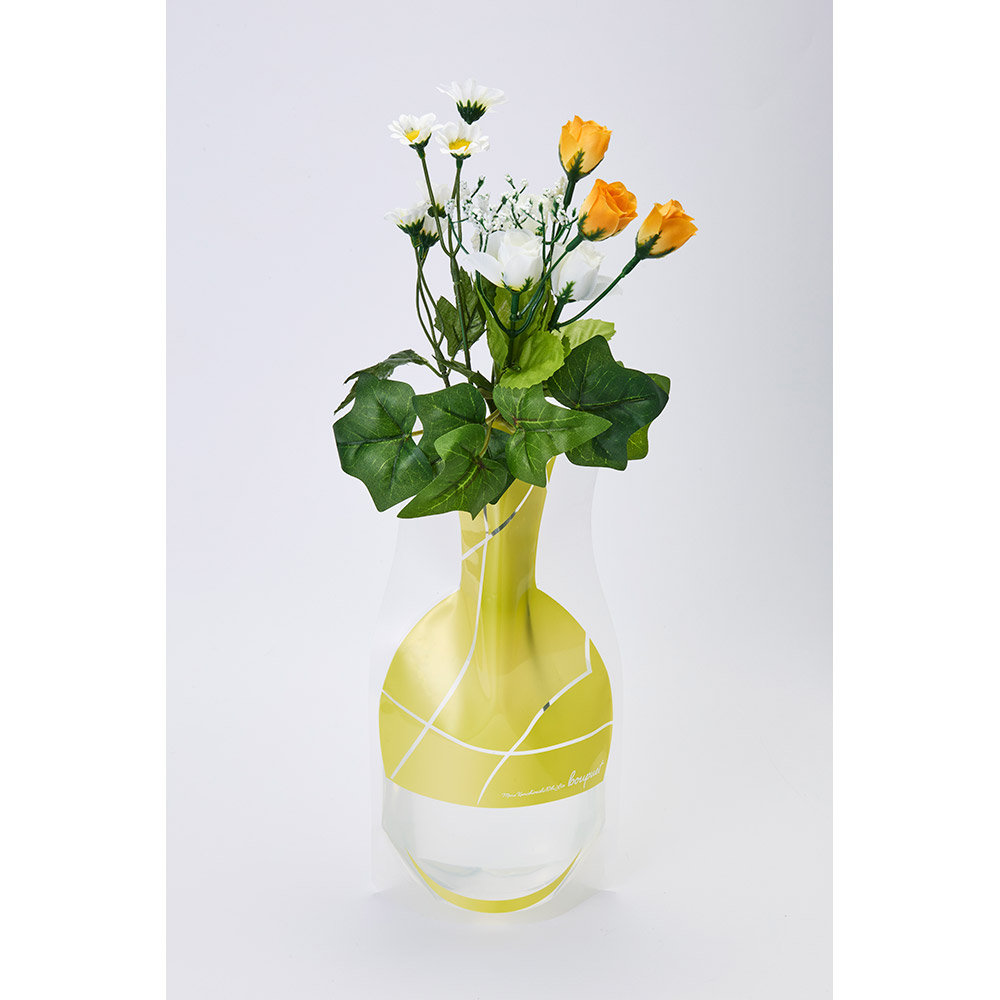Vinyl Flower Vase / yellow