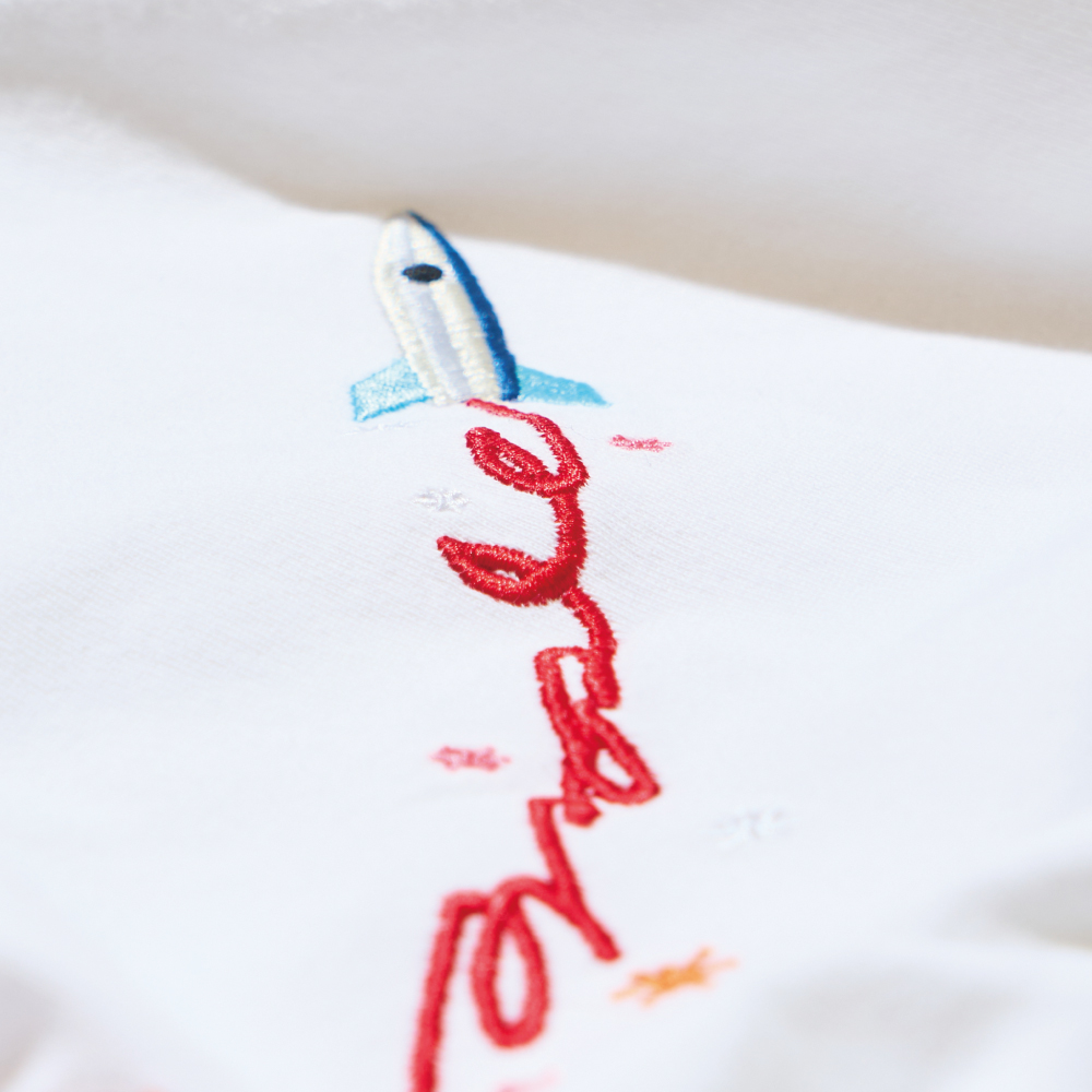 MGA Rocket Embroidery T-shirt / White