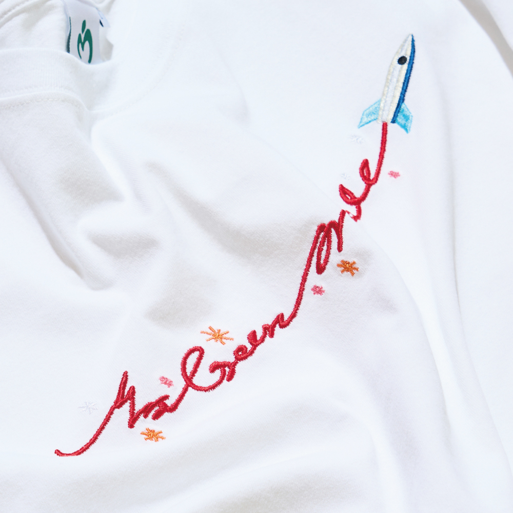 MGA Rocket Embroidery T-shirt / White