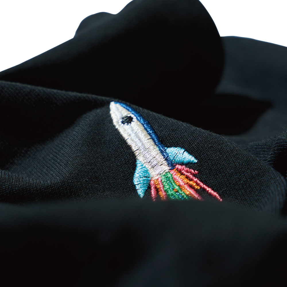 WELTRAUM Embroidery T-shirt / Black