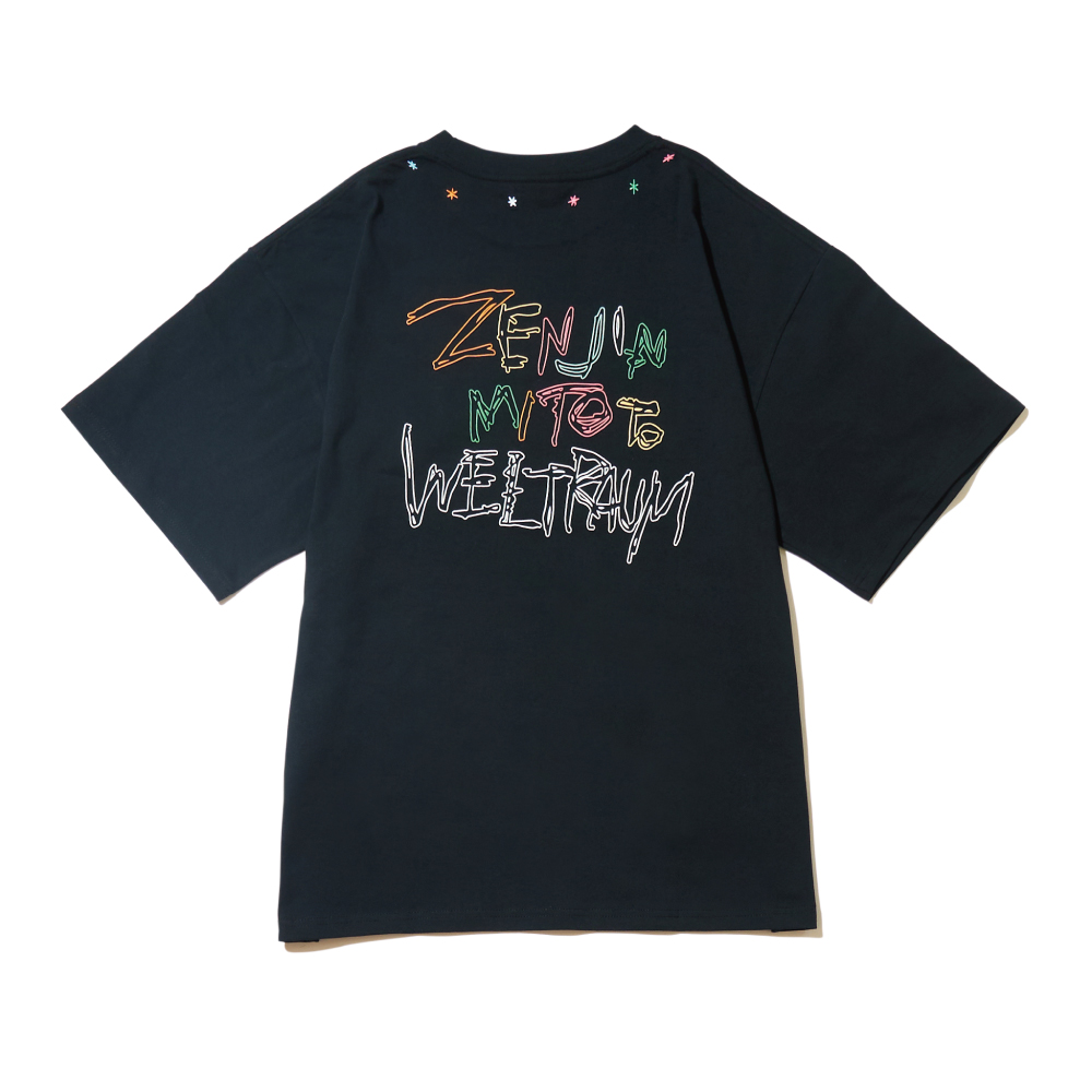 WELTRAUM Embroidery T-shirt / Black