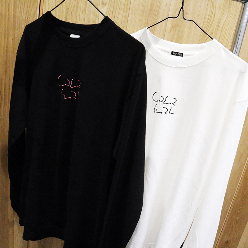 刺繍ロゴ・ロングTシャツ/ブラック