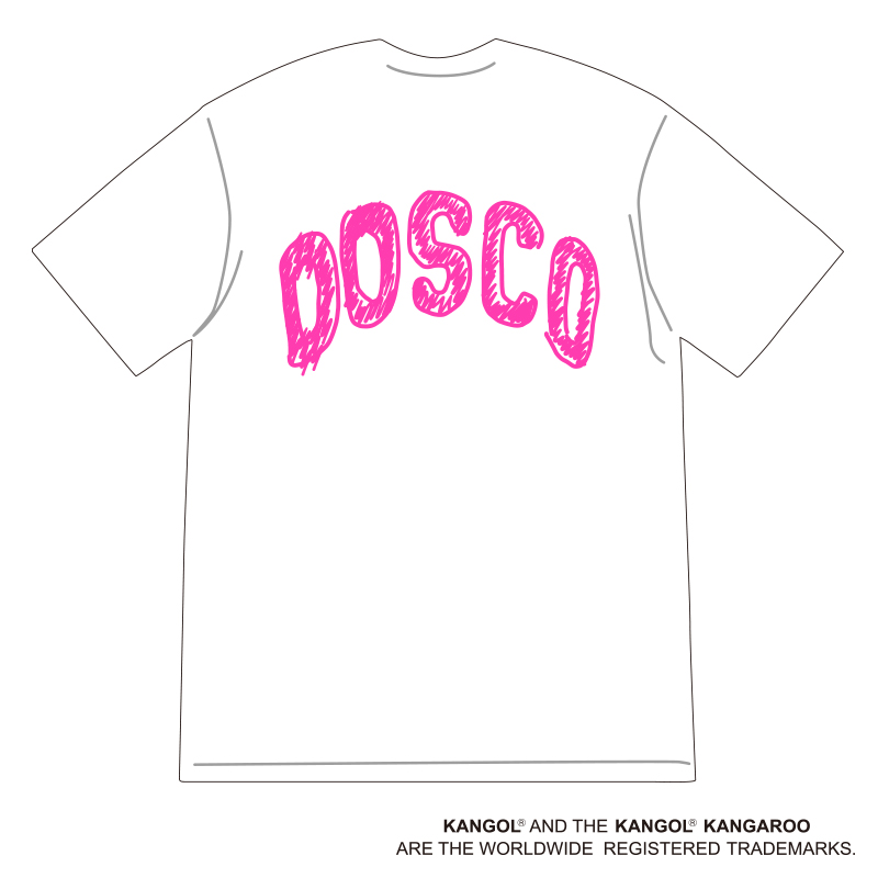ドリカムディスコ 2020 KANGOL Tシャツ / WHITE × PINK