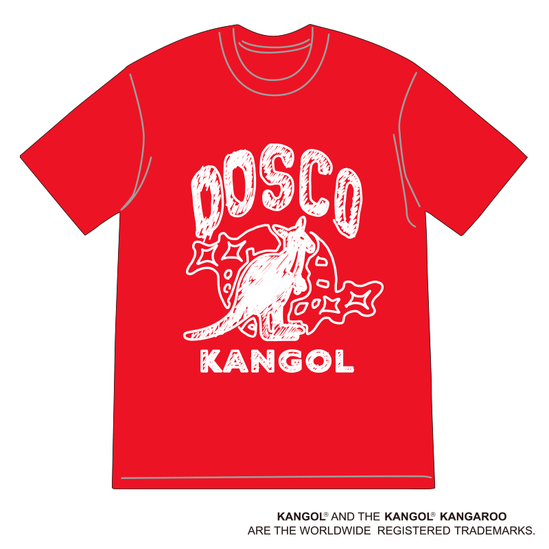ドリカムディスコ 2020 KANGOL Tシャツ /RED × WHITE