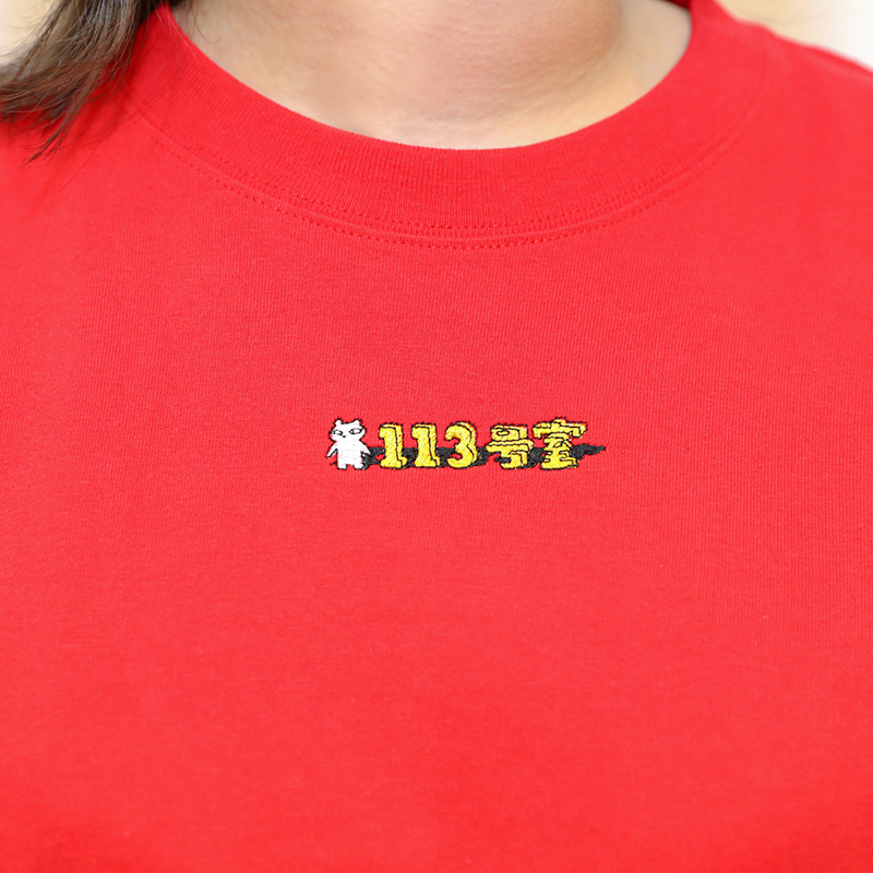 113号室の長袖Tシャツその4 赤