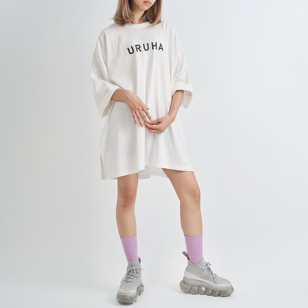 URUHA　ロゴTシャツ / White