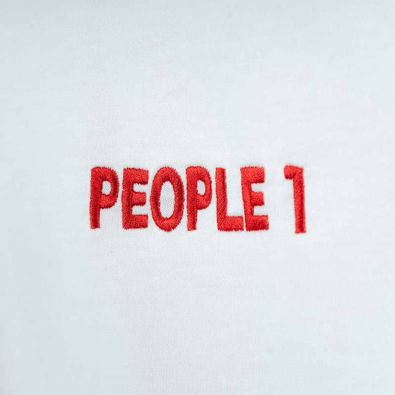 PEOPLE 1 TEE / WHITE×RED