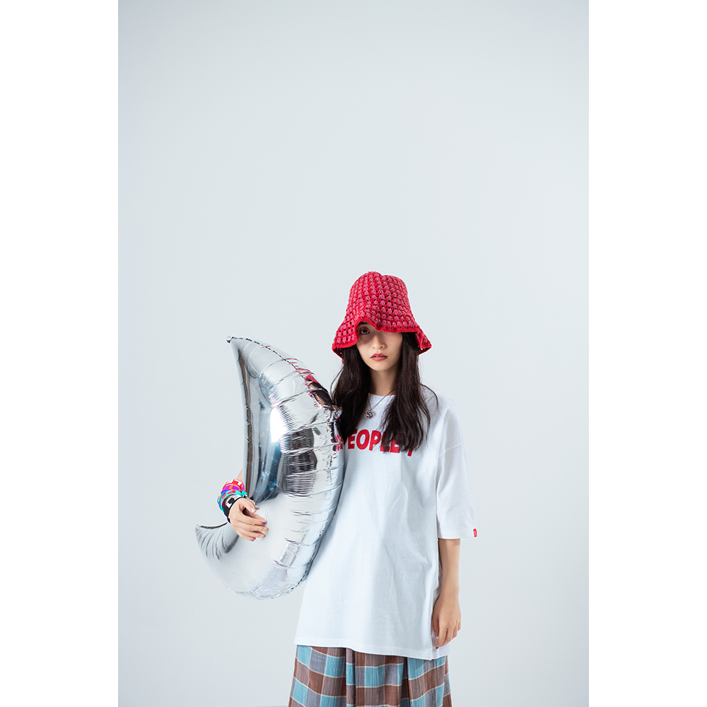 PEOPLE 1 TEE3 / WHITE×RED