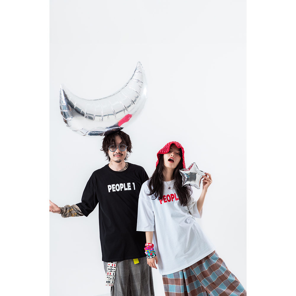 PEOPLE 1 TEE3 / WHITE×RED