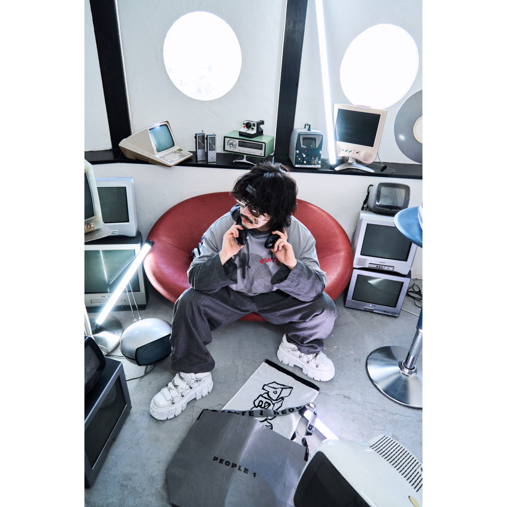 BLOCK GRAPHIC TOWEL / WHITE×BLACK