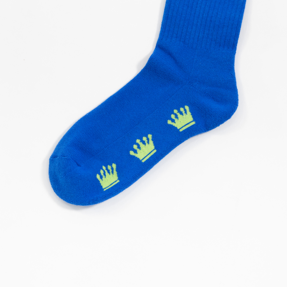 PEOPLE 1 GRAPHIC LONG SOCKS / BLUE×YELLOW GREEN